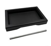Opatiny Low Profile Drip Tray For Gaggia Classic, Slim Espresso Machine Tray With Scale Space,Heat-Resistant Black Plastic & Steel Design(A)