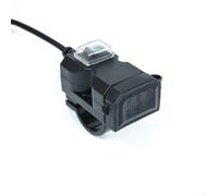 Opatiny Motorcycle USB Charger Dual Port Waterproof with SAE Connector & Voltmeter - 12V-24V Quick Charge Adapter for Handlebar Mirror(12-24V)