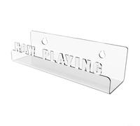 Opatiny Now Playing Acrylic Vinyl Record Shelf, 4mm Thick Wall Mount Display Stand LP Albums CDs Magazines, Drill or Glue Install, Black(transparent)