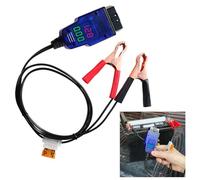 Opatiny OBD Power Cable with Digital Voltage Display, 12V Memory Saver Battery Connector Clip for Car Battery Replacement, Blue