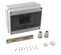 Opatiny Outdoor Waterproof Distribution Box IP65 8-Way Fuse Box for Mounted Installation with Transparent Cover, 200 x 155 x 95 mm, for Villas Plants Pools Charging Stations