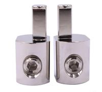 Opatiny Pair of 1/0 to 4 Gauge Power Ground Input Reducers for Car Systems Nickel Plated Aluminium Cable Terminals with Screws