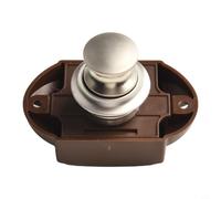 Opatiny Push Button Drawer Lock with Handle, Silver Plated Cabinet Latch for RV for CARAVAN Boat Furniture, 15-20mm