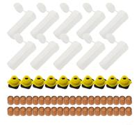 Opatiny Queen Rearing Kit with 100 Cell, Plastic Breeding Cage System for Grafting-Free Larvae Transfer, for Hive Management