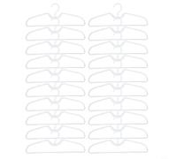 Opatiny Short Neck Clothes Hangers with Anti-Slip, Space Efficient Plastic Hangers for Closet Storage, Multi-Purpose Wardrobe Space Saver Organizer (20pcs)