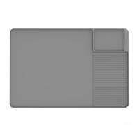 Opatiny Silicone Coffee Machine Mat with Dish Drying Pad, 23.62x15.75inch Non-Slip Heat Protection for Kitchen Countertop