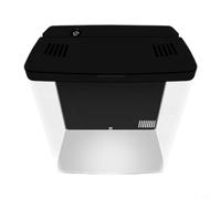 Opatiny Small Betta Fish Tank with LED and Filter, 20x20x14cm Aquarium Starter Kit for Desktop, Acrylic Ecological Fish Tank for Fighting Fish, Shrimp, Goldfish(black)