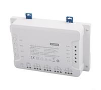Opatiny Smart Wall Switch 4-Gang RF Remote Compatible(4CH Pro R3) | Control 4 devices, voice commands via for alexa, app scheduling, WiFi connectivity, white plastic housing