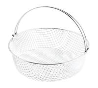 Opatiny Stainless Steel Air Fryer Basket with Handle, 21 cm, 304 Stainless Steel Mesh Basket Even Cooking, Dishwasher, Air Fryers and Ovens