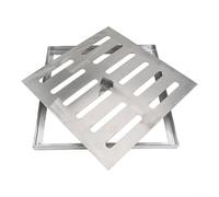 Opatiny Stainless Steel Floor Drain Cover Square Drainage Grate, Anti-Slip Design, Clog Resistant,Multi-Size, Metal Grid, for Bathroom,Kitchen,Garden(300 * 300 * 20 * 2mm)