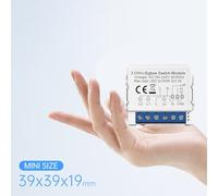 Opatiny Switch Module ZigBee, 1/2/3/4 Way Dual Control with Voice, Timing & State Memory, Rocker Switches, ABS Flame Retardant