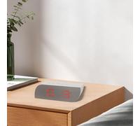 Opatiny Teardrop-shaped LED alarm clock, time/temperature display, and makeup mirror