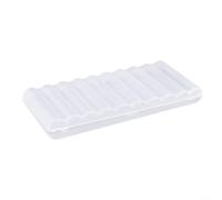 Opatiny Transparent for Battery Case 410 Compartment Organiser for AA AAA 9V Batteries - Plastic Caddy - Wall Mountable Storage Box 10.4x4.6cm