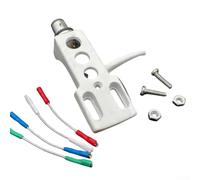 Opatiny Turntable Cartridge AT3600L Headshell Silver Metal(White)