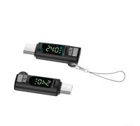 Opatiny USB C Power Meter Tester 240W PD with Digital Display, Voltage Current Monitor, 40Gbps Data & 8K Video Adapter(black)