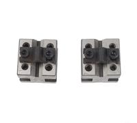 Opatiny V Block Fixture Group, Hardened and Ground for Accuracy, Includes 2 V-Blocks and 2 Clamps, for 90° Alignment in Metalworking Applications