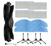 Opatiny Vacuum Parts for Laresar Mars01 Robot with Mop, Replacement Kit with Main Brush, Side Brushes, Filters and Microfiber Mop Cloths(A)