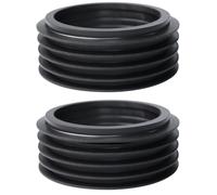 Opatiny Water Tank Toilet Sewage Pipe Sealing Ring 2 Pack, 90mm to 110mm Rubber Drain Pipe Adapter, Black Plumbing Seal for Residential and Commercial Use