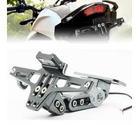 OPBVXQ Motorcycle Licence Plate Holder for Yamaha FZ10 MT10 MT10 SP, Motorcycle License Plate Bracket Tail Tidy Fender Eliminator Kit, Adjustable Rear Number Plate Mount,D Grey