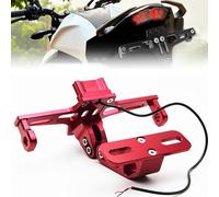 OPBVXQ Motorcycle Licence Plate Holder for Yamaha Tenere 700 World Raid Midnight, Motorcycle License Plate Bracket Tail Tidy Fender Eliminator Kit, Adjustable Rear Number Plate Mount,B Red