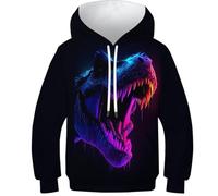 OPCALIS Kids Hoodie Flame 3D Printed Pullover Jumper Long Sleeve Sweatshirt with Pocket for Boys Girls Athletic