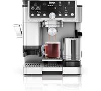 opd goods 2 Year warranty Ninja Luxe Pro 3-in-1 Coffee Machine, Latte, Cappuccino, Cold Brew & Espresso Maker With Built in Bean Grinder & Milk Frother, Easy to Use, Silver, ES701UK