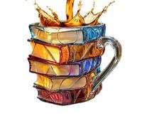 Opdestn 3D Painted Book Mug Novelty Coffee Mugs for Book Lover Gift for Women Uniques Coffee Mugs, Cool Funny Bookish Cute Tumblers Books Worm Readers Writers Librarian Gift Women