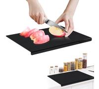 Opdestn Acrylic Chopping Board for Kitchen - Cutting Mats,Counter Protector Black Chopping Block for Home Restaurant Dining Room Apartment Meal Prepping Outdoor Cooking Camping