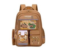 Opdestn Capybara Backpack,Laptop School Bag with Abundant Accessories - Students Aesthetic Bookbag, Stationary Supplies for Women Girls Boys Friends Students School