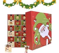 Opdestn Christmas Advent Box - Empty 24-Grid Countdown Calendar Box for Kids | Holiday Party Favors Case for Kids Adults Treat Candy Stocking Jewelry Halloween Birthday