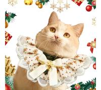 Opdestn Christmas Dog Bandanas - Soft Christmas Dog Bandanas Adjustable Bibs | Cute Lace Breathable Pet Scarf Reversible Pet Accessories for Pets