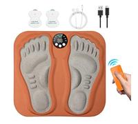 Opdestn Foot Massage | Electric Portable Foot Massager Pad,Rechargeable Stimulator Pad with Remote Control for Legs Back Men Women Work Home Gym Apartment Vacation