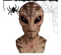 Opdestn Full Face Alien Masque,Creepy Scary Masque | Halloween Skeleton Fancy, Full Heads Realistic, Scary Alien for Women Costume Party