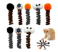 Opdestn Gothic Cat Toys | Cat Halloween Ball Toys | Interactive Spring Game Playful Ball for Playtime Travel Entertainment Kitten Training Home Companion Indoor Play