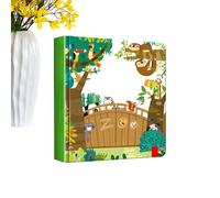 Opdestn Interactive Kids Books | 3D Animal Pictures Storybook | Pop Design Interactive 3D Books,for Reading Speech Kids Boy Girl Birthday Kindergarten Travel Home