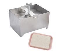 Opdestn Paneer Press | Cheese Making Mold with Drainage and Drip Tray | Stainless Steel Paneer Maker for Dining Room Kitchen Camping Restaurant Home Baking