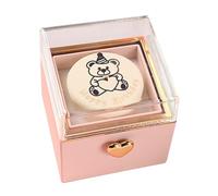 Opdestn Proposal Ring Box,Creative Rotating Ring Box | Bear Cake Jewelry Accessories Reversible Earring Storage for Bracelets, Valentine's Day & Women