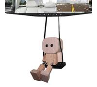 Opdestn Rearview Mirror Ornament | Vehicle Interior Wooden Leg Shaking Men Figurine | Rearview Mirror Automotive Accessories - for Trucks SUVs RVs Minivans Pickups