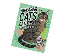 Opdestn Swearing Cats Coloring Book, Swearing Cats Colouring Book, Cat Colouring Books, Cats Memes Coloring Book with 33 Realistic Cat Designs, Cursed Cat and Quotes, Cats A Cat Lover’S Coloring Book
