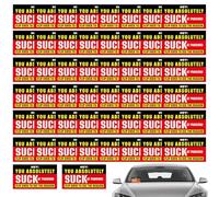Opdestn You Suck at Parking Cards | 2X3.5 Inch Prank Park Labels,Multi-Reason Hilarious Violation Cards for Prank Property Parking Lot Garage Men Women