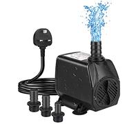 OPDUO 60W Submersible Pump, 800GPH 3000L/H Ultra-Quiet Fountain Water Pump, Detachable and Cleanable Water Pump Replacement Pump for Pet Fountains, Hydroponics with 6.56Ft Power Cord and 3 Nozzles
