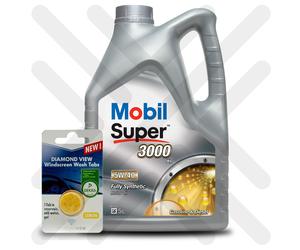 Opel GM-LL-B-025 Motor Oil Mobil Super 3000 5W40 5L 5 Litre + 5L SCREENWASH TAB