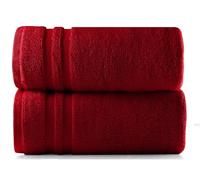 Opel tex Extra Large Premium Super Jumbo Bath Sheet-100 X 200 cm- Pack (1 & 2) 100% Egyptian cotton Towels Super Soft Quick Dry and High Absorbent Soft XL Bath Sheet 600GSM (2, Red)