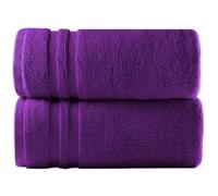 Opel tex Extra Large Premium Super Jumbo Bath Sheet-100 X 200 cm- Pack (1 & 2) 100% Egyptian cotton Towels Super Soft Quick Dry and High Absorbent Soft XL Bath Sheet 600GSM (2, Purple)