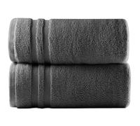 Opel tex Extra Large Premium Super Jumbo Bath Sheet-100 X 200 cm- Pack (1 & 2) 100% Egyptian cotton Towels Super Soft Quick Dry and High Absorbent Soft XL Bath Sheet 600GSM (1, Charcoal Grey)