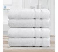 Opel Tex Pack of 1, 2, 3, 4 Luxury Large Bath Towels 100% Egyptian Cotton Jumbo Bath Sheets High Absorbent Quick Dry Hotel Quality & Spa Bathroom Towel Set 70 x 130 cm (2, White)