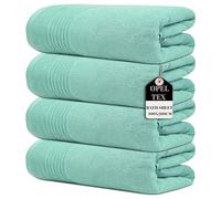 Opel tex Pack of 1, 2, 3, and 4 Large Super Jumbo Bath Sheets 100 x 200 cm 100% Egyptian Cotton Big Bath Sheet Towels Body Wrapped XL Bathroom Towels (1, Aqua/Mint)
