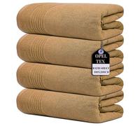Opel tex Pack of 1, 2, 3, and 4 Large Super Jumbo Bath Sheets 100 x 200 cm 100% Egyptian Cotton Big Bath Sheet Towels Body Wrapped XL Bathroom Towels (3, Latte)
