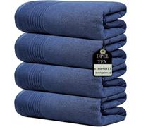 Opel tex Pack of 1, 2, 3, and 4 Large Super Jumbo Bath Sheets 100 x 200 cm 100% Egyptian Cotton Big Bath Sheet Towels Body Wrapped XL Bathroom Towels (1, Navy Blue)