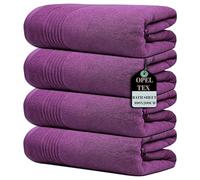 Opel tex Pack of 1, 2, 3, and 4 Large Super Jumbo Bath Sheets 100 x 200 cm 100% Egyptian Cotton Big Bath Sheet Towels Body Wrapped XL Bathroom Towels (1, Purple)